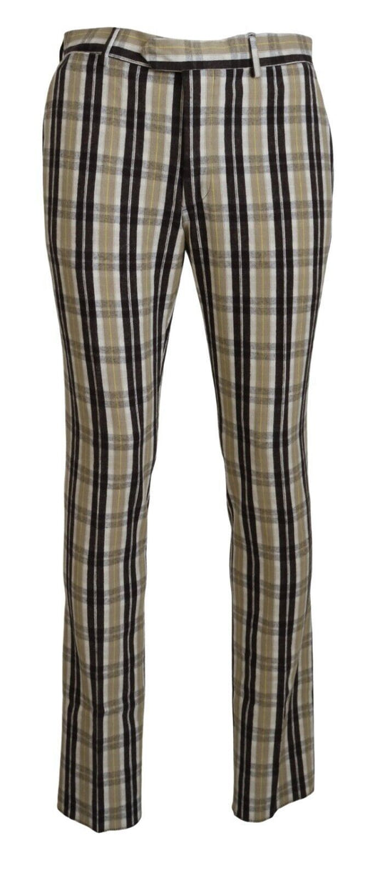 Chic Checkered Cotton Pants