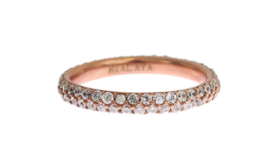 Chic Crystal-Encrusted Silver Ring