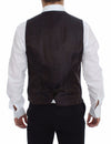 Check Wool Single Breasted Vest