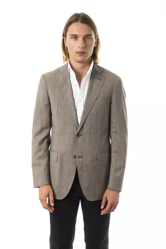 Elegant Wool Two-Button Blazer
