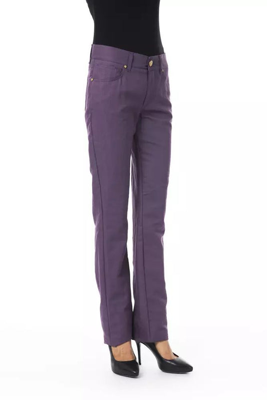 Chic Cotton-Blend Trousers