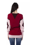Burgundy Oversized Wool V-Neck Sweater