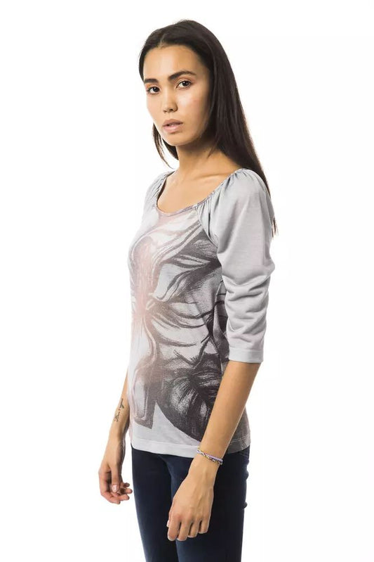 Chic Open Neck Long Sleeve Tee in