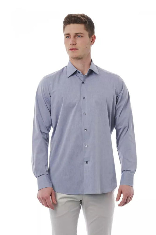 Elegant Italian Collar Cotton Shirt