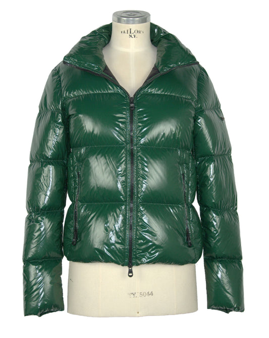 Chic Shiny Down Jacket with Feminine Fit