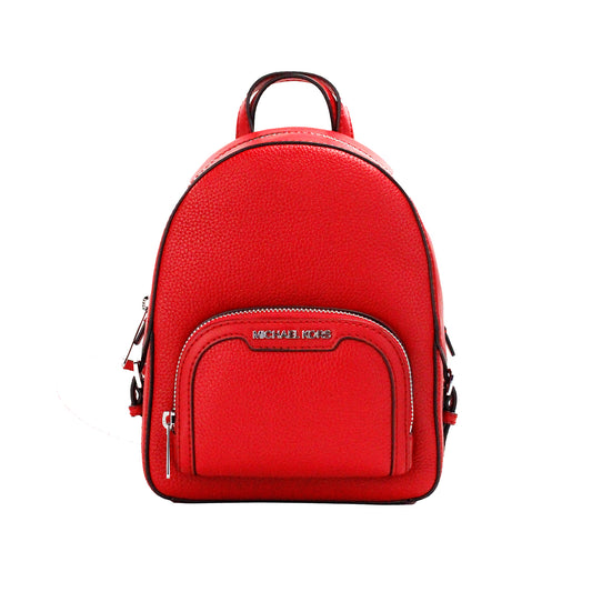 Jaycee Mini XS Bright Pebbled Leather Zip Pocket Backpack Bag